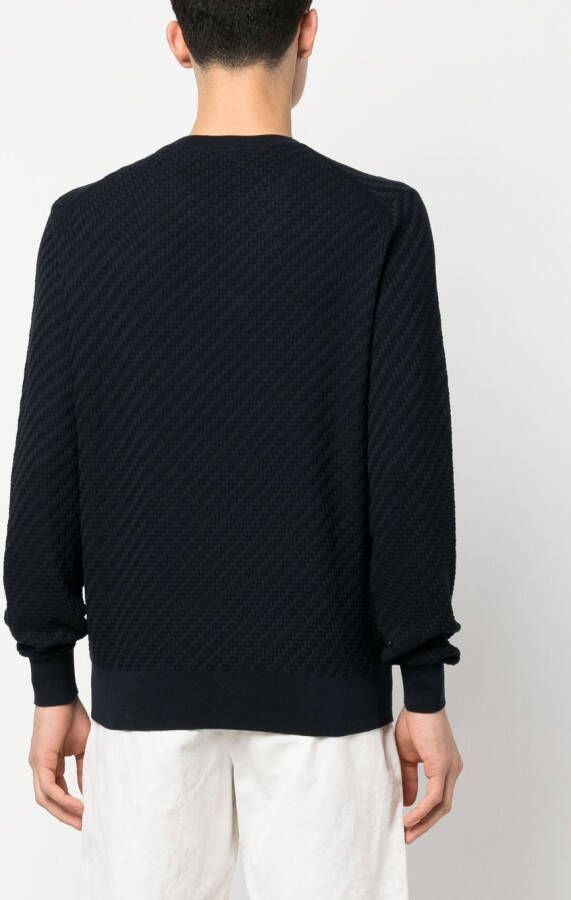 Brioni Trui met ronde hals Blauw