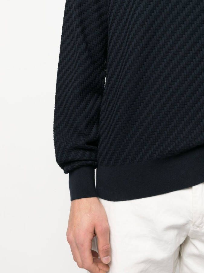 Brioni Trui met ronde hals Blauw