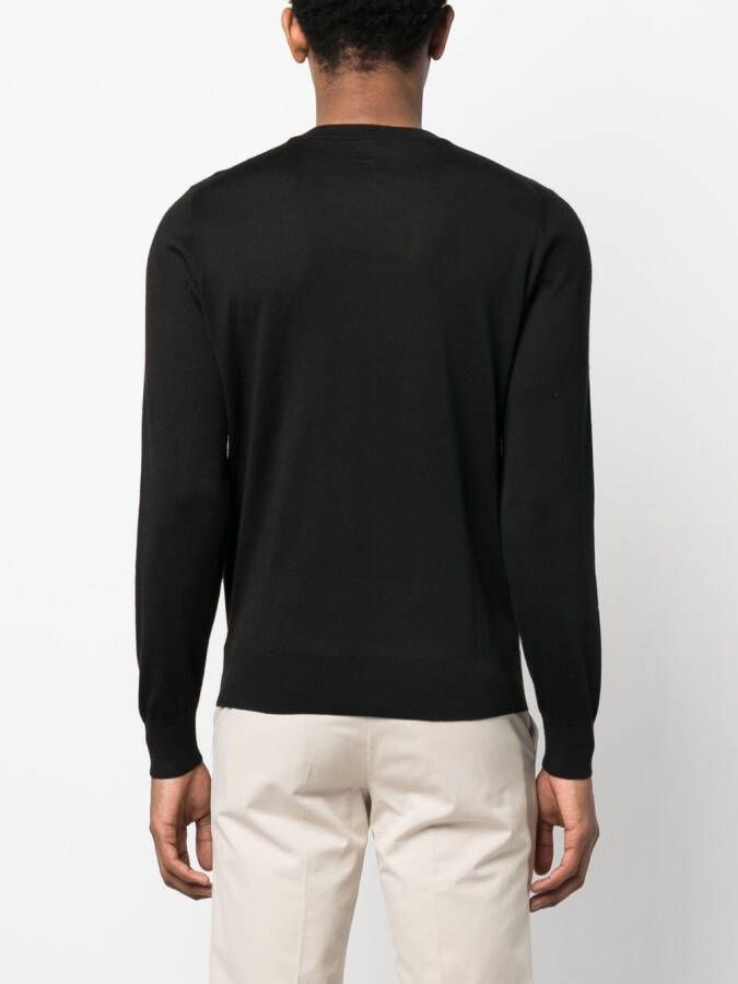 Brioni Trui met ronde hals Zwart