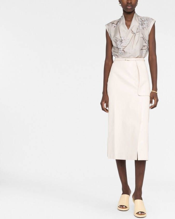Brunello Cucinelli Zijden blouse Beige