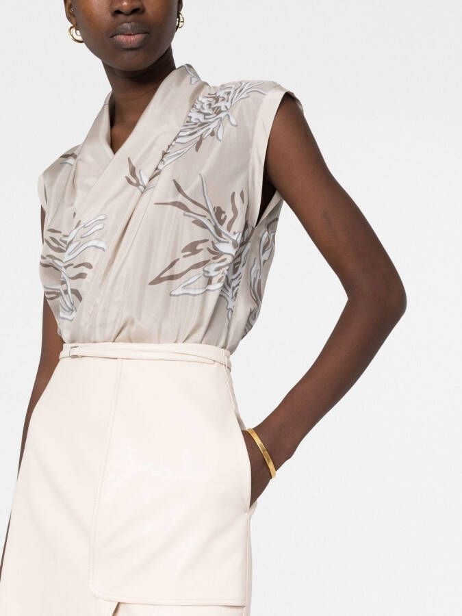 Brunello Cucinelli Zijden blouse Beige