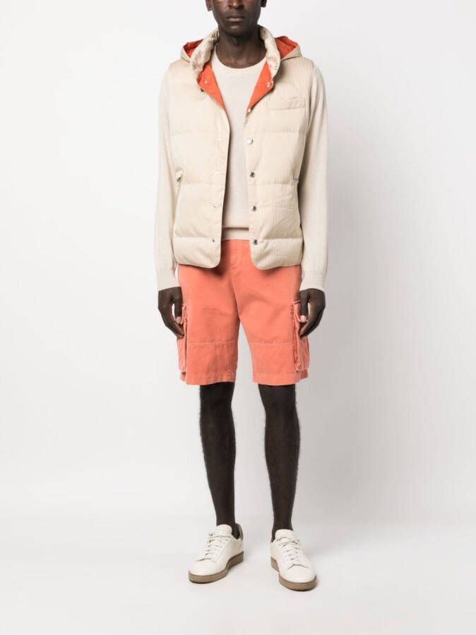 Brunello Cucinelli Asymmetrische shorts Oranje