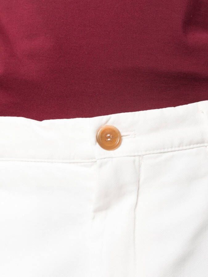 Brunello Cucinelli Bermuda geverfd met katoen Wit