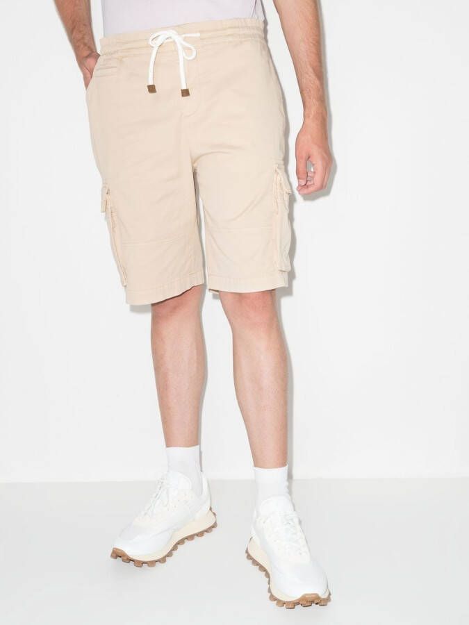 Brunello Cucinelli Bermuda shorts met trekkoordtaille Beige