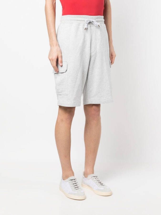 Brunello Cucinelli Bermuda shorts met trekkoordtaille Grijs