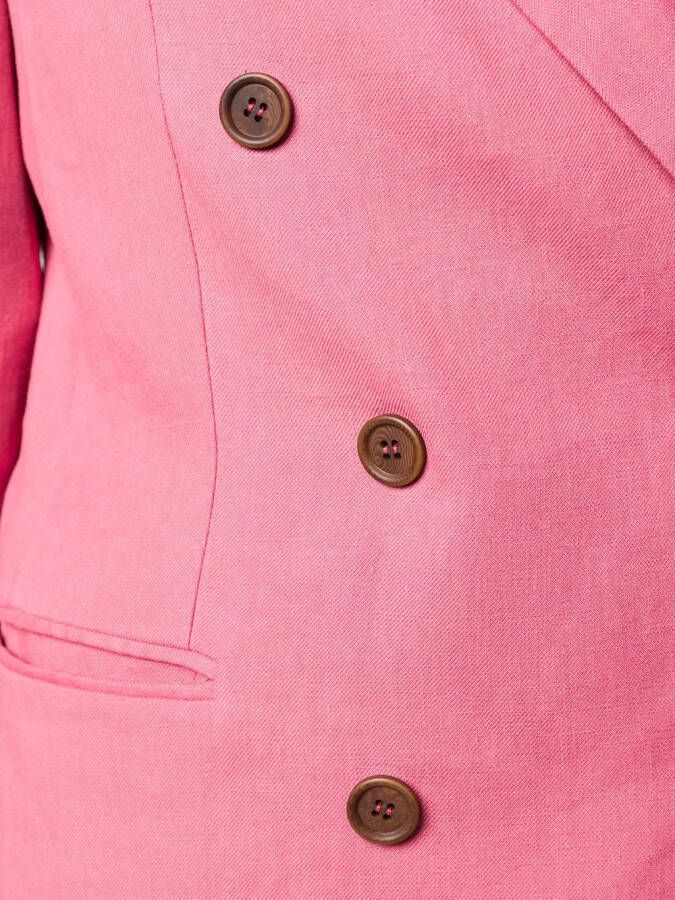 Brunello Cucinelli Blazer met dubbele rij knopen Roze