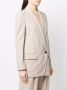 Brunello Cucinelli Blazer met enkele rij knopen Beige - Thumbnail 3
