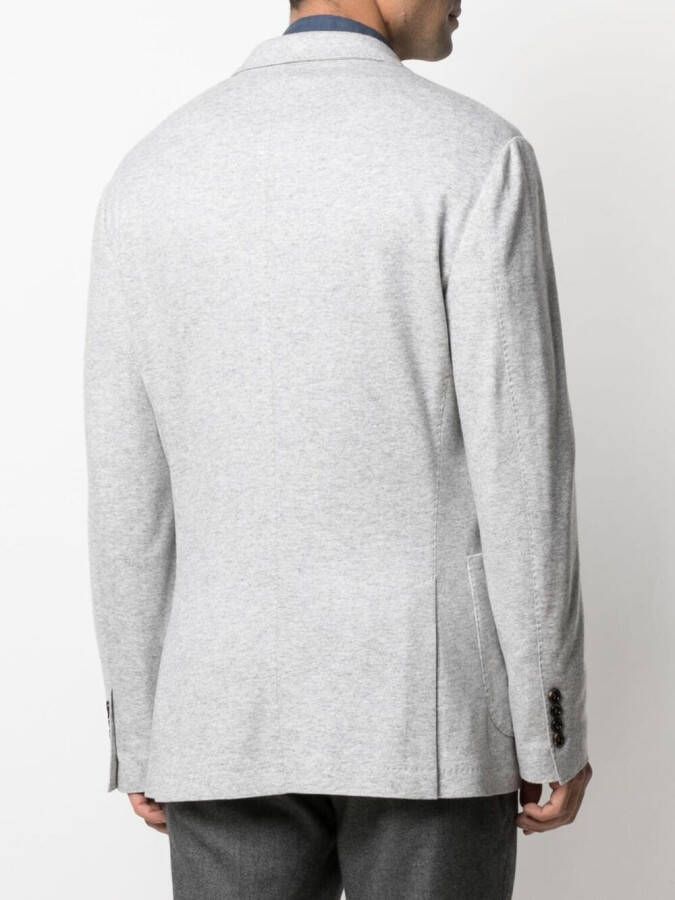 Brunello Cucinelli Blazer met enkele rij knopen Grijs