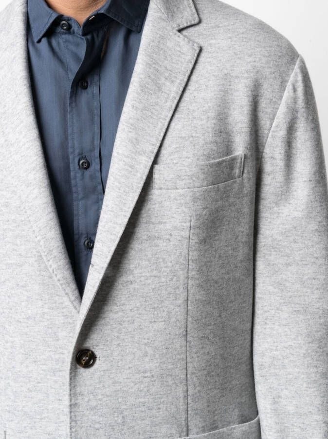 Brunello Cucinelli Blazer met enkele rij knopen Grijs