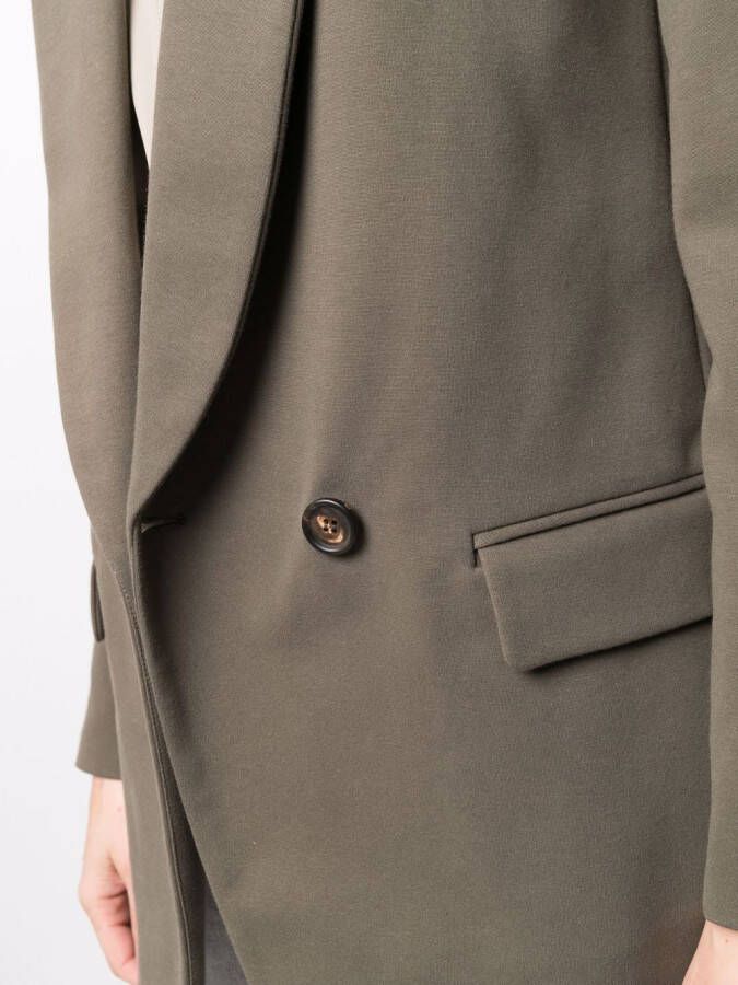 Brunello Cucinelli Blazer met enkele rij knopen Groen