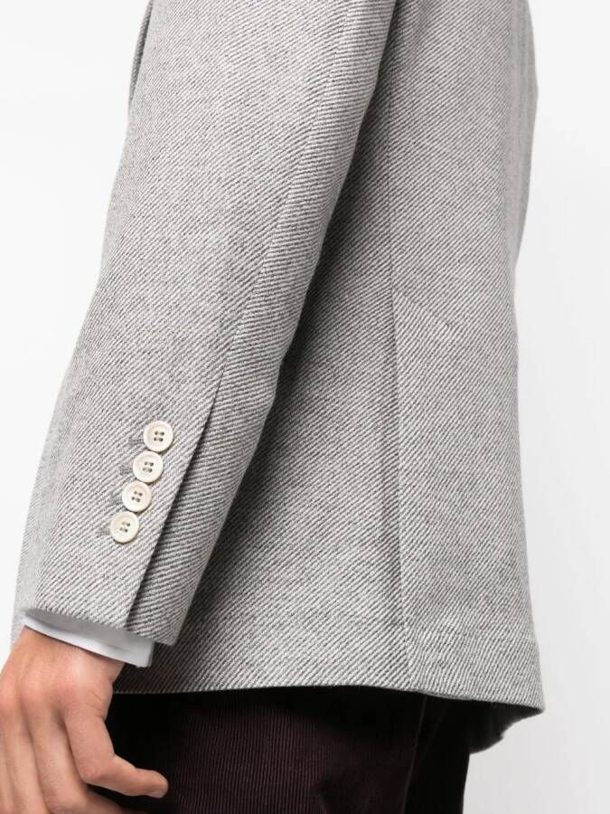 Brunello Cucinelli Blazer met enkele rij knopen Wit