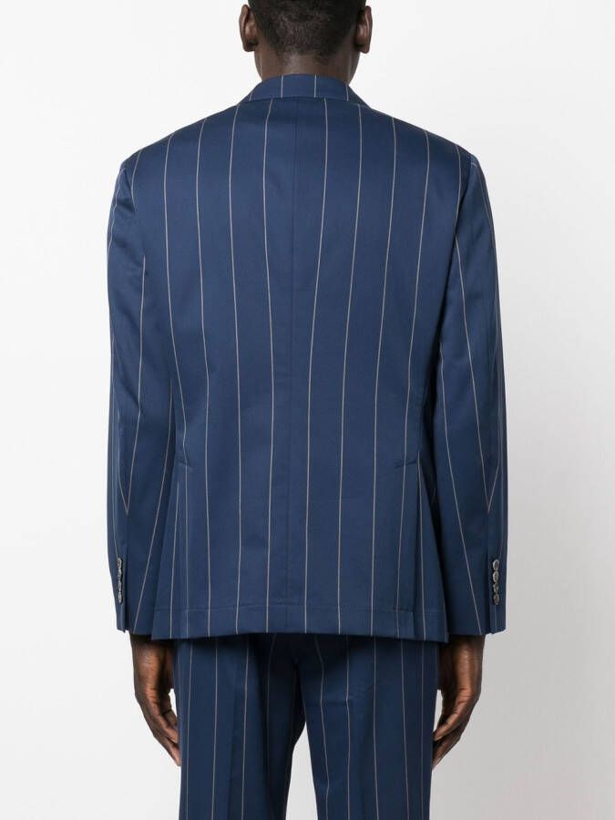 Brunello Cucinelli Blazer met krijtstreep Blauw