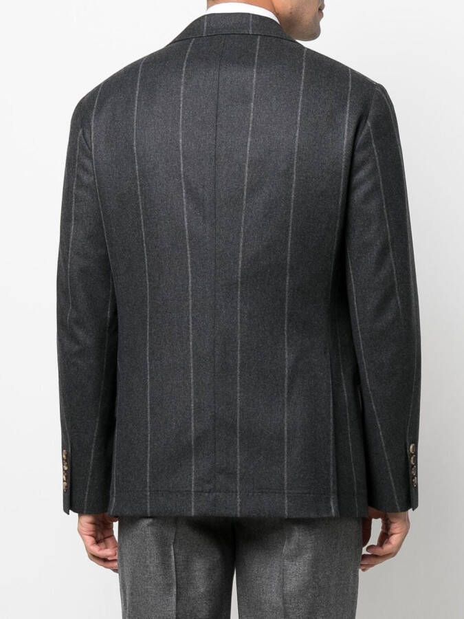 Brunello Cucinelli Blazer met krijtstreep Grijs