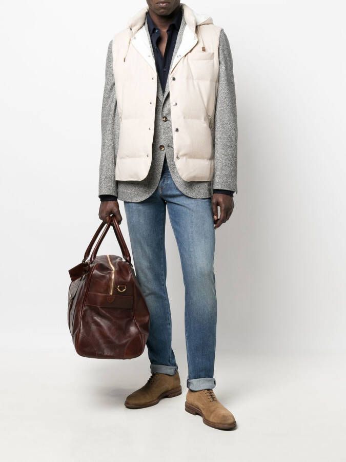 Brunello Cucinelli Blazer van scheerwol Grijs