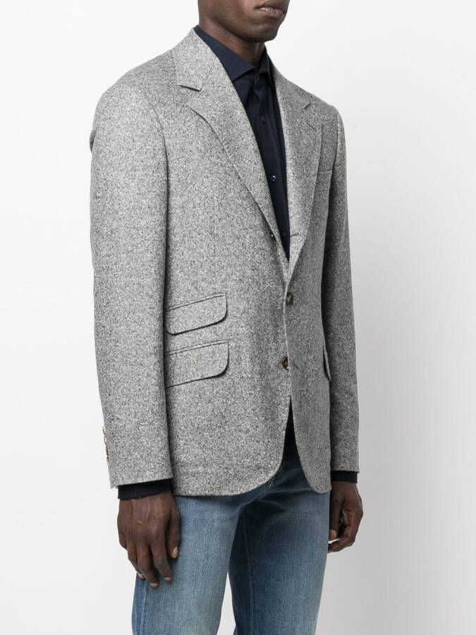 Brunello Cucinelli Blazer van scheerwol Grijs