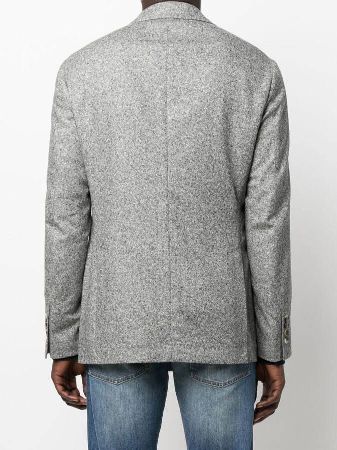 Brunello Cucinelli Blazer van scheerwol Grijs