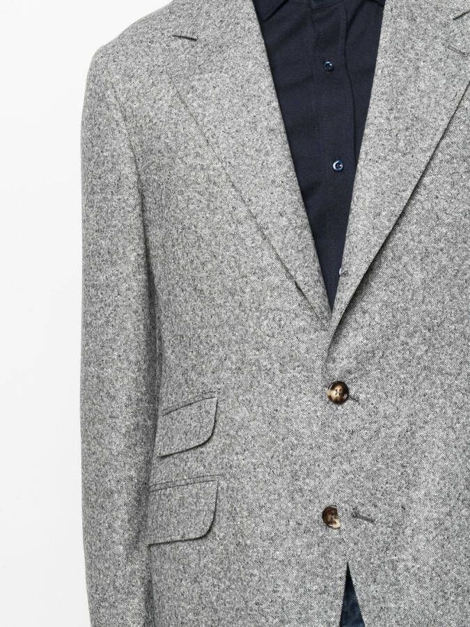 Brunello Cucinelli Blazer van scheerwol Grijs