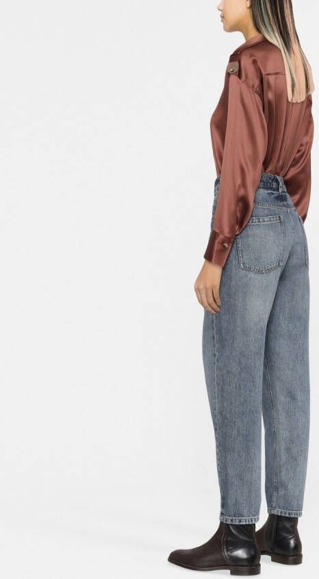 Brunello Cucinelli Blouse met kettingdetail Bruin