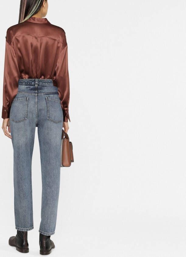 Brunello Cucinelli Blouse met kettingdetail Bruin