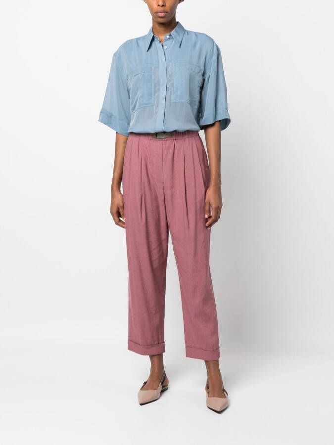 Brunello Cucinelli Blouse met korte mouwen Blauw