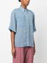 Brunello Cucinelli Blouse met korte mouwen Blauw - Thumbnail 3