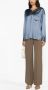 Brunello Cucinelli Blouse met V-hals Blauw - Thumbnail 2