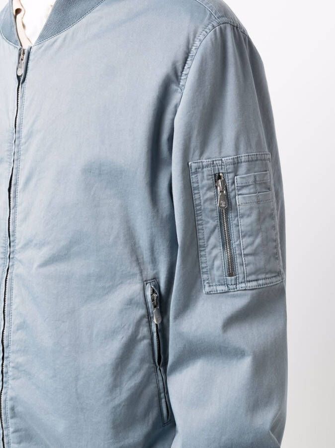 Brunello Cucinelli Bomberjack met ritszak Blauw