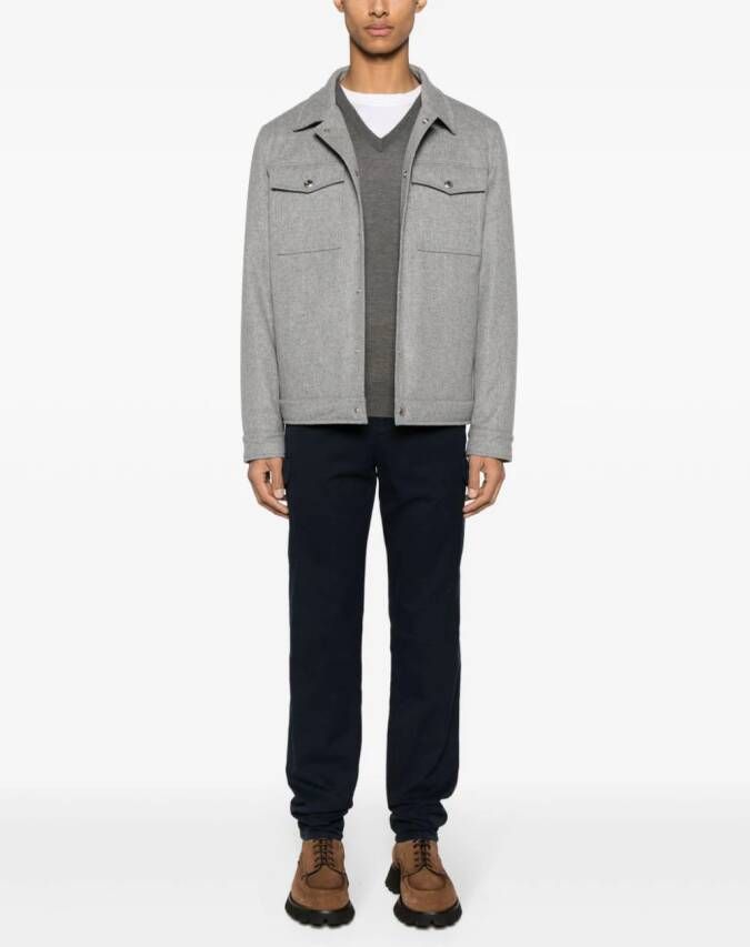 Brunello Cucinelli Broek met cargo zak Blauw