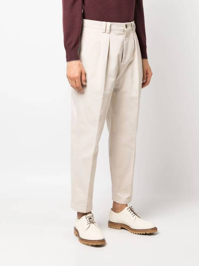 Brunello Cucinelli Broek met toelopende pijpen Beige