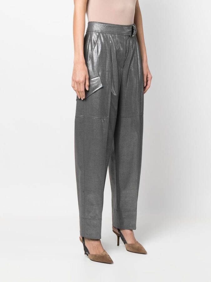 Brunello Cucinelli Broek met toelopende pijpen Grijs