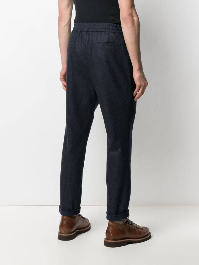 Brunello Cucinelli Broek met trekkoord Blauw