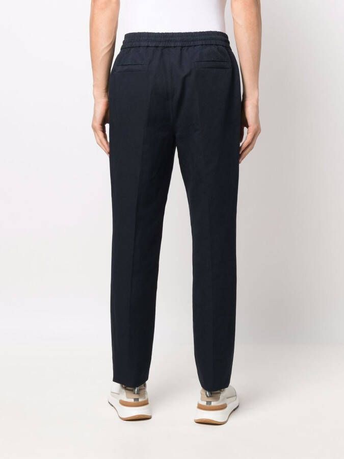 Brunello Cucinelli Broek met trekkoord Blauw