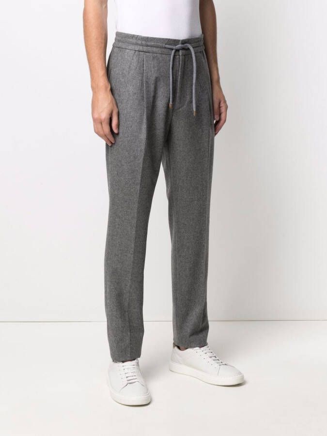 Brunello Cucinelli Broek met trekkoord Grijs