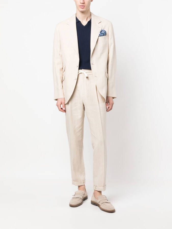 Brunello Cucinelli Broek met trekkoordtaille Beige
