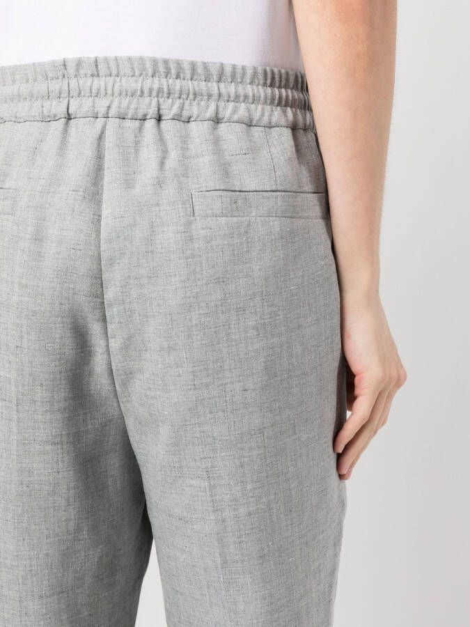 Brunello Cucinelli Broek met trekkoordtaille Grijs