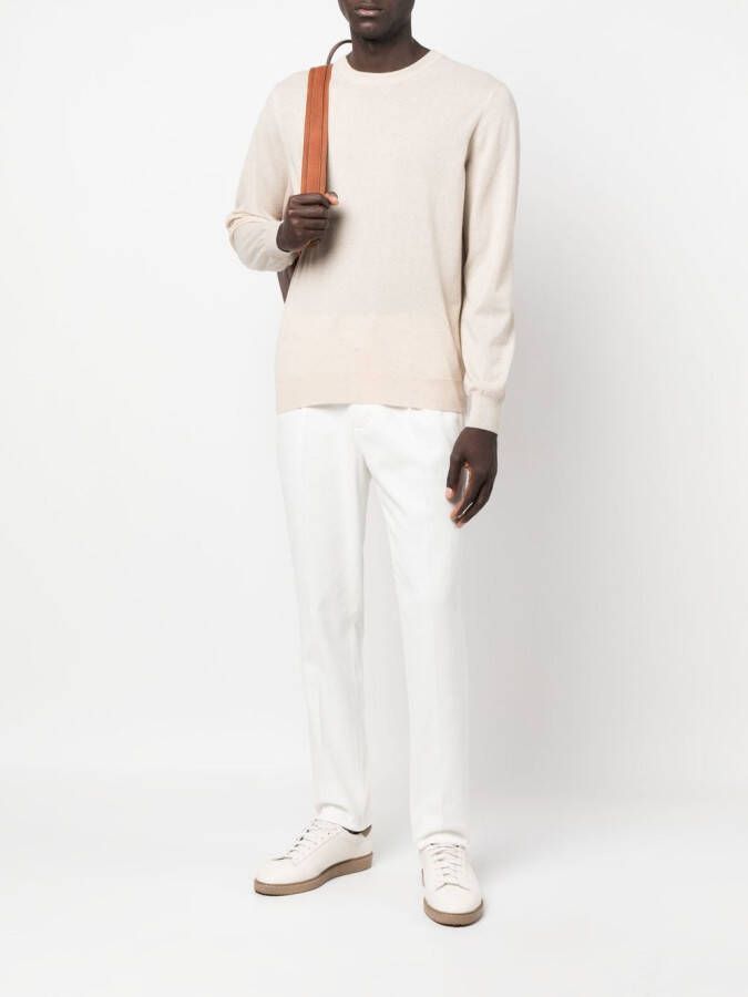 Brunello Cucinelli Broek met trekkoordtaille Wit