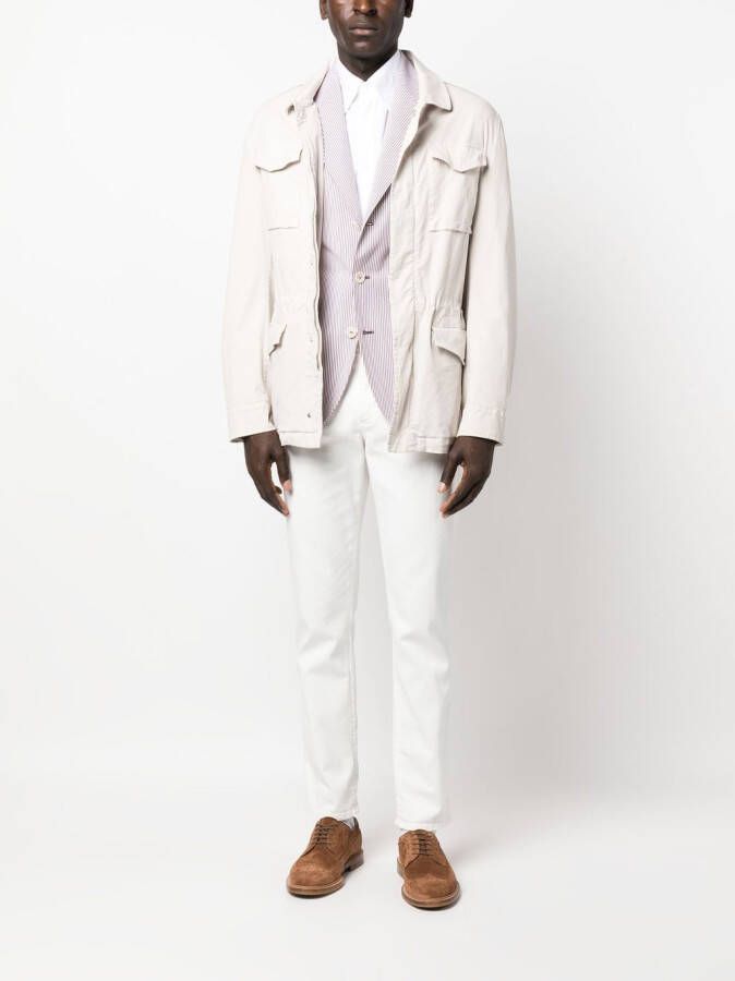 Brunello Cucinelli Shirtjack met knopen Beige