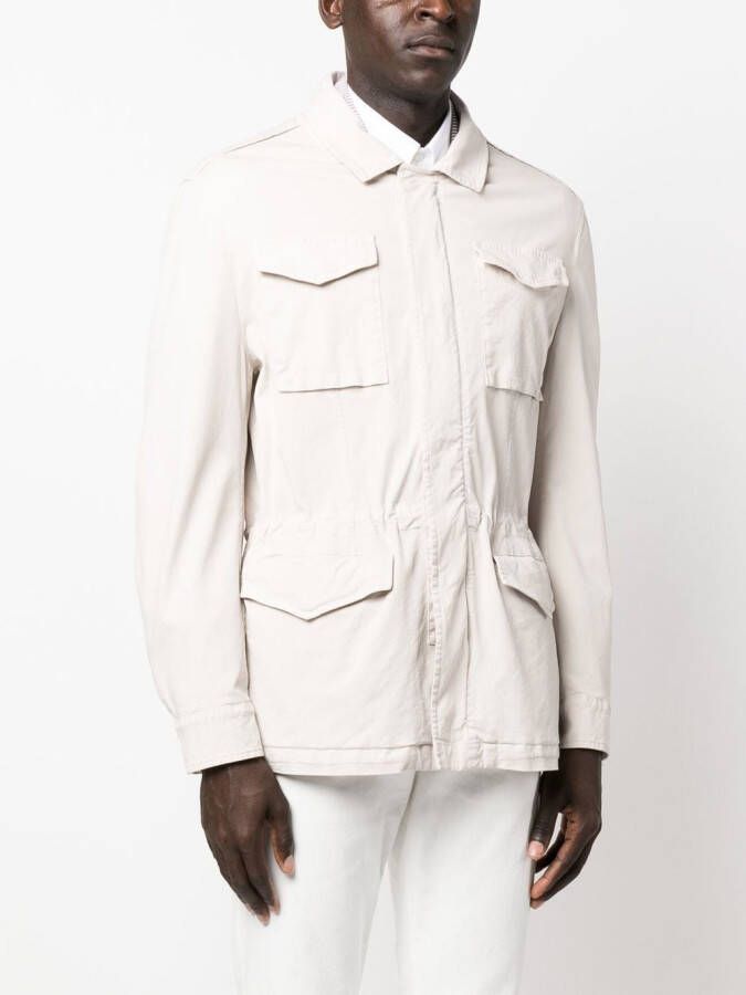 Brunello Cucinelli Shirtjack met knopen Beige