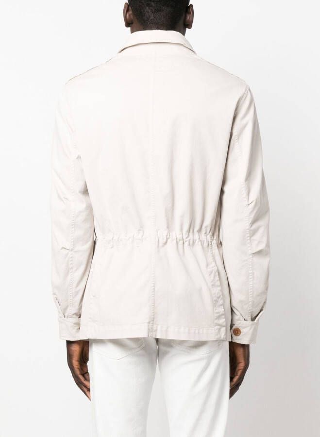 Brunello Cucinelli Shirtjack met knopen Beige