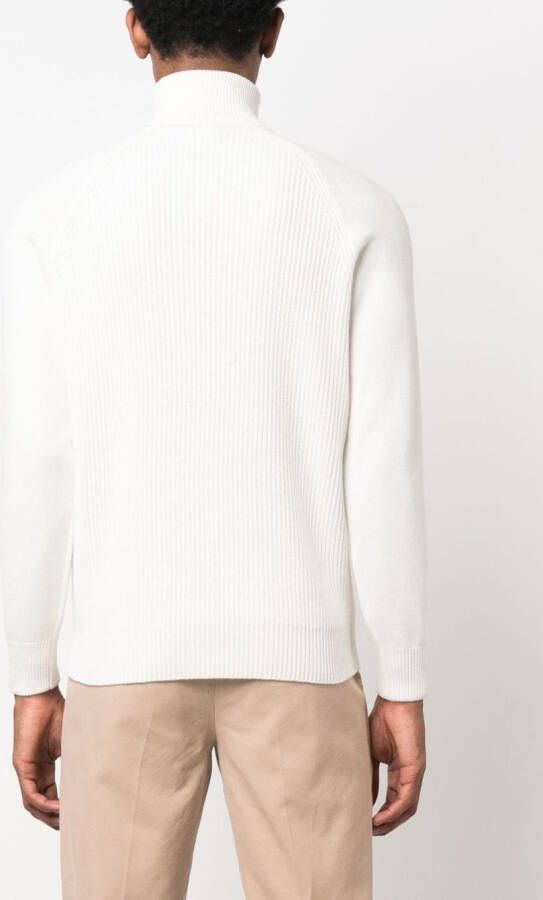 Brunello Cucinelli Kasjmier coltrui Wit