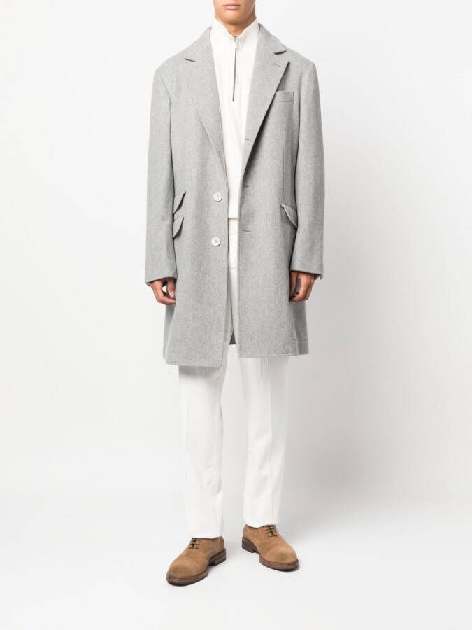 Brunello Cucinelli Chino met asymmetrische sluiting Wit