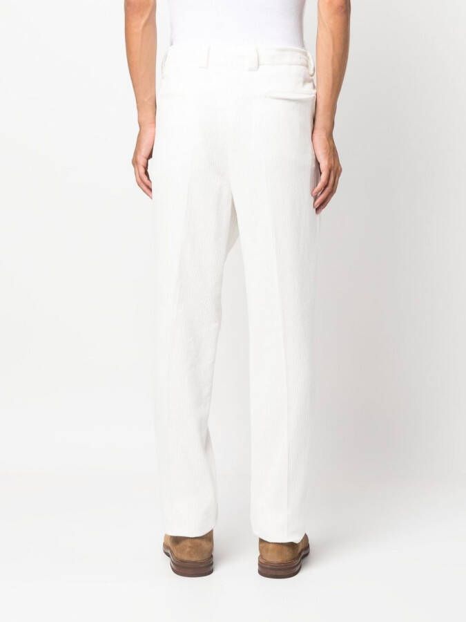 Brunello Cucinelli Chino met asymmetrische sluiting Wit