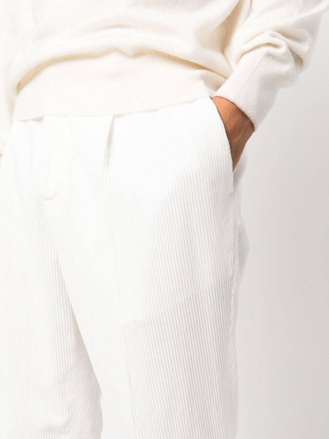 Brunello Cucinelli Chino met asymmetrische sluiting Wit
