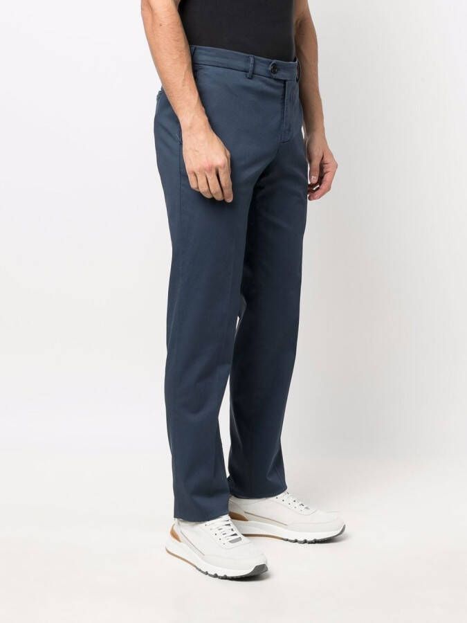 Brunello Cucinelli Chino met vier zakken Blauw