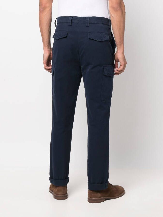Brunello Cucinelli Chino met vier zakken Blauw