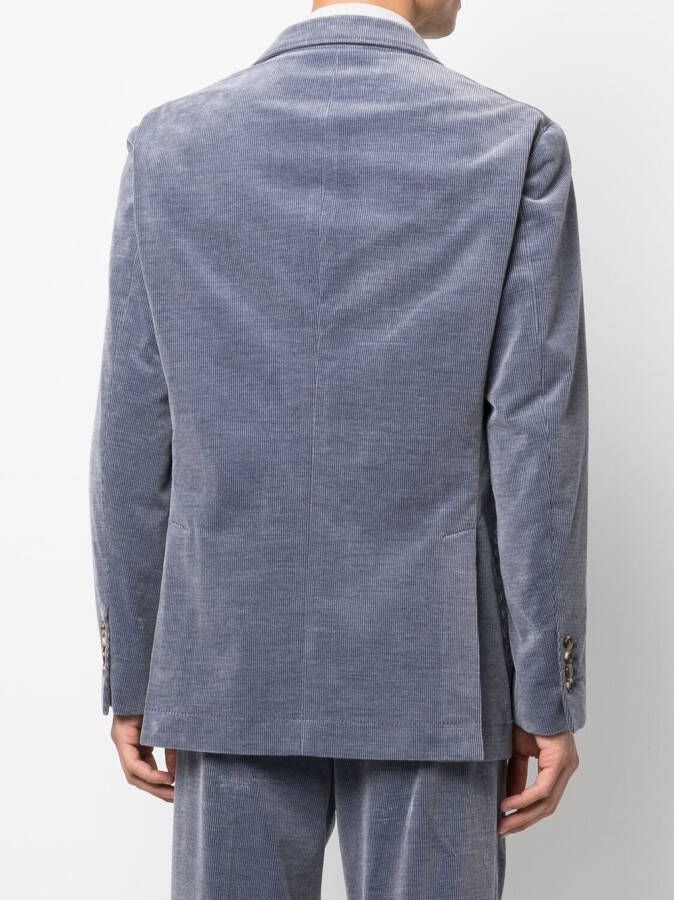 Brunello Cucinelli Colbert met dubbele rij knopen Blauw