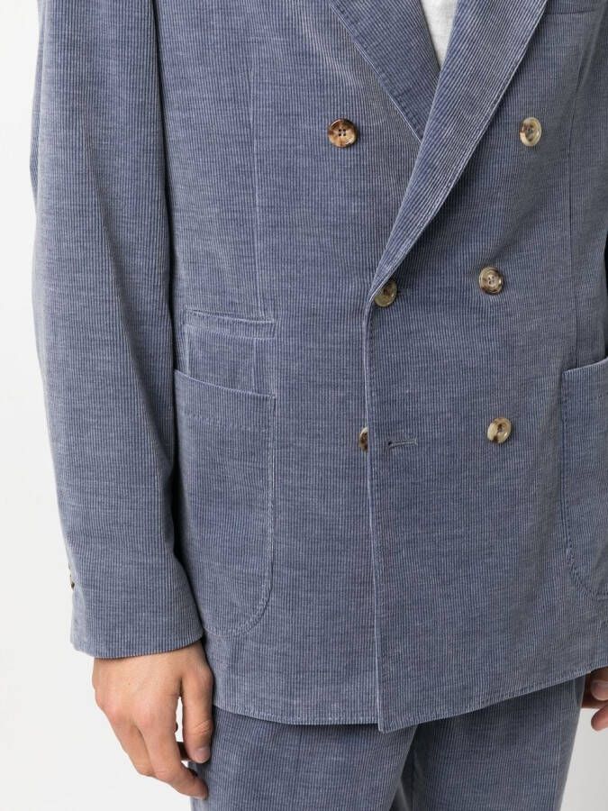 Brunello Cucinelli Colbert met dubbele rij knopen Blauw