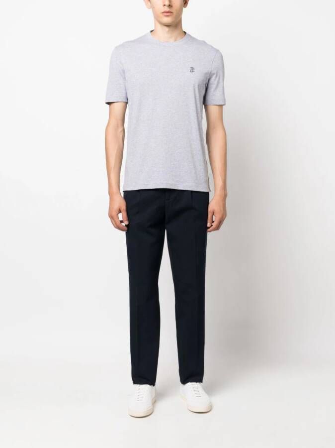 Brunello Cucinelli T-shirt met ronde hals Grijs