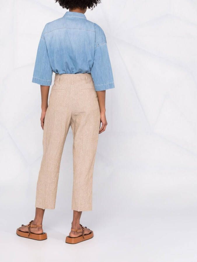 Brunello Cucinelli Cropped broek Beige