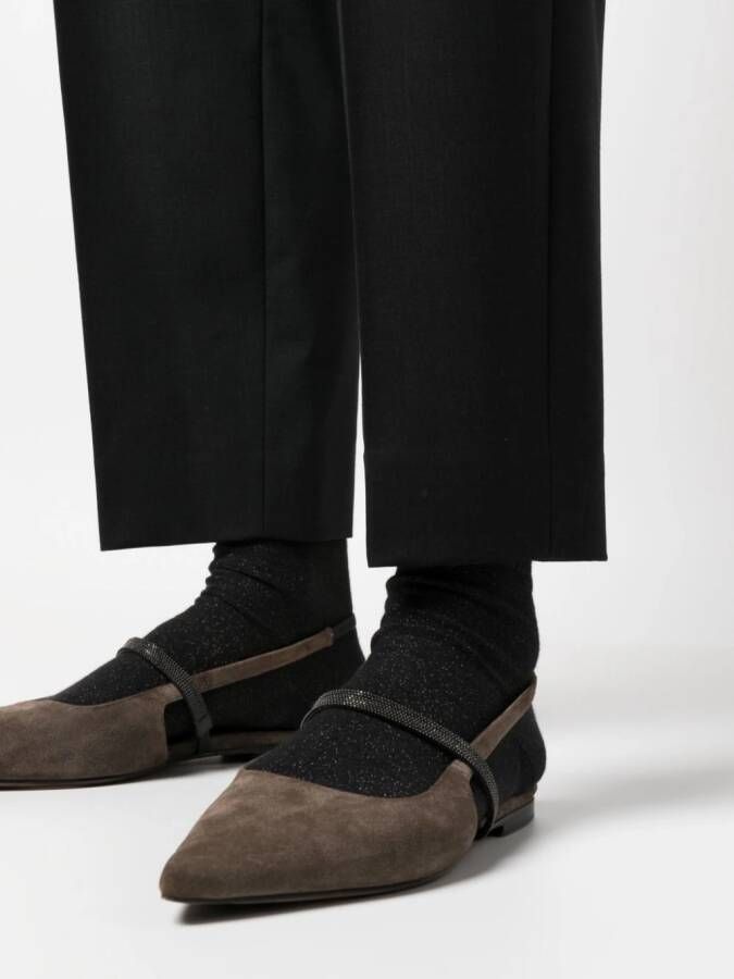 Brunello Cucinelli Cropped broek Zwart